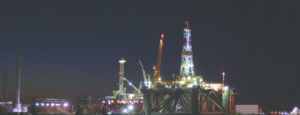 Offshore Oil Rig Illuminated with Dialight lights