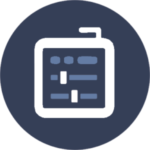 Maintenance icon of a meter to represent wireless controls.